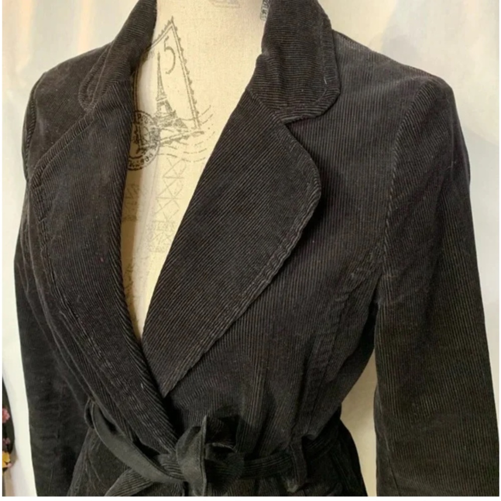 H & M Black Corduroy Lined Blazer